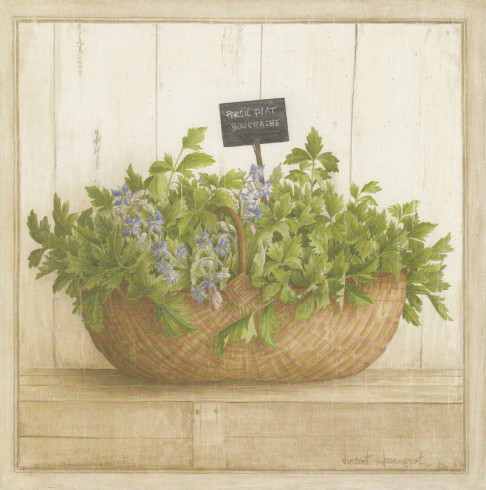 Obrázek 14x14, petržel, rám sv. dub - červotoč