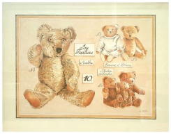 Obrázek 36x45, my teddies I., rám sv. dub - červotoč