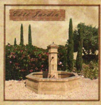 Obrázek 14x14, kašna II., rám bílý s patinou