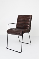 Kožená židle Wyatt s područkami