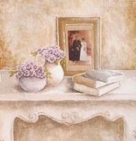 Obrázek 30x30, sňatek, rám sv. dub - červotoč