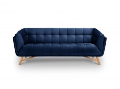 Sametová pohovka Etoile, trojsedák, námořnická modrá