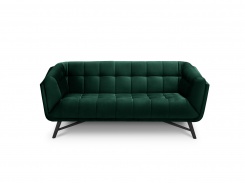 Sametová pohovka Lune, dvojsedák, zelená