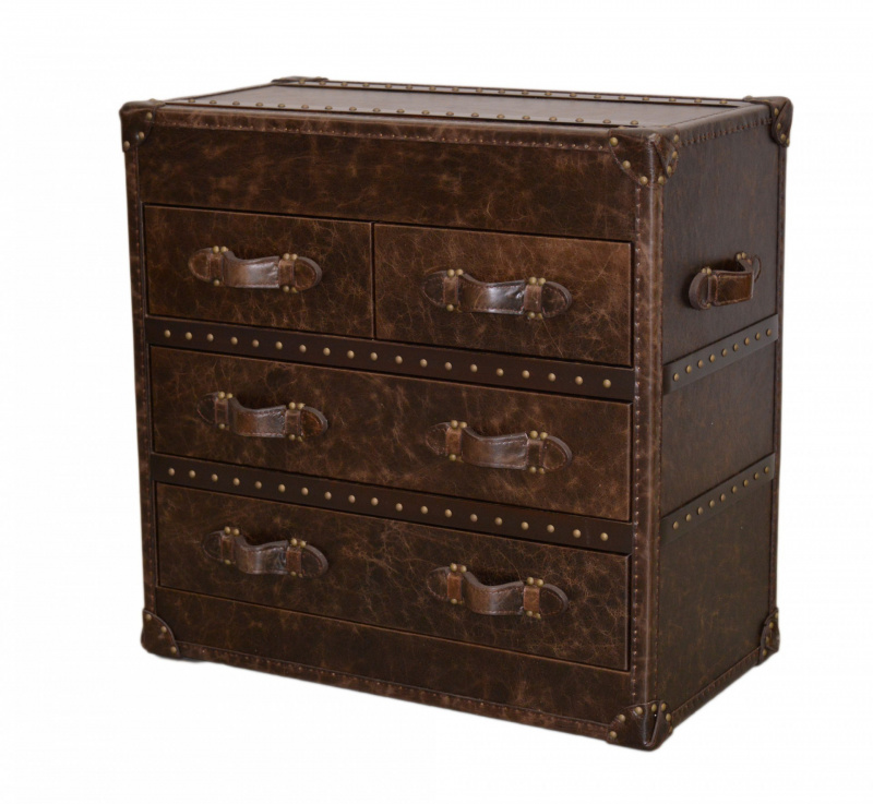 Komoda Daytona, tmavá vintage kůže