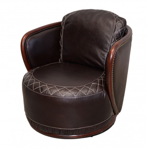 Otáčecí kožené křeslo Swivel