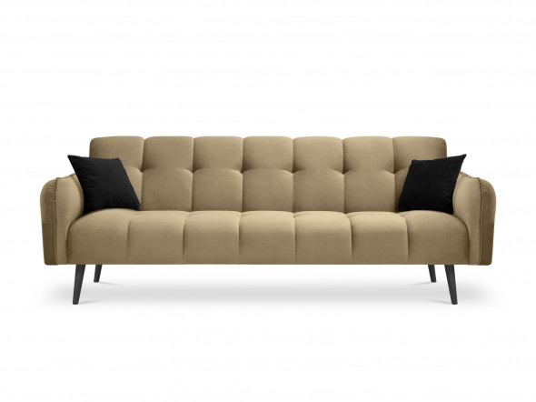 Rozkládací sametová pohovka Maestro, béžová