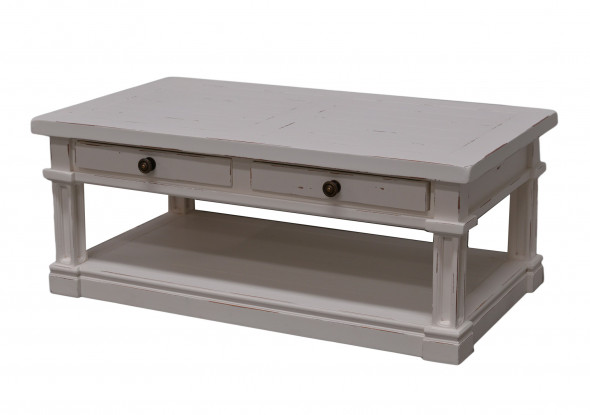 Konferenční stolek Roosevelt, bílá patina