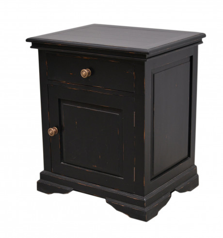 Noční stolek Homestead, černá patina