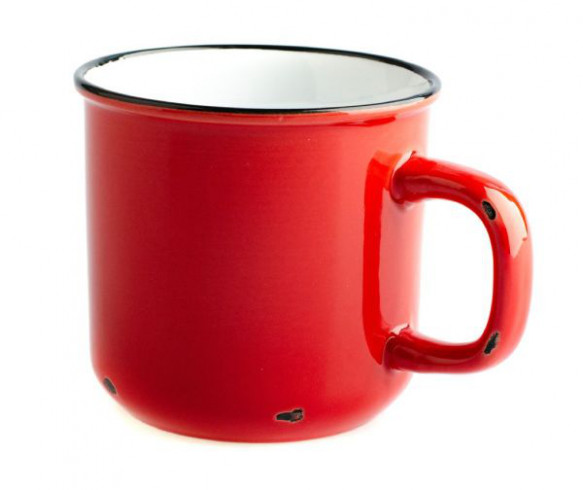 Porcelánový hrnek červený, 440ml