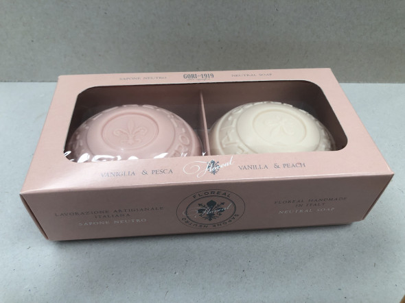 Floreal mýdlo Vanilka a Broskev, 2x150g