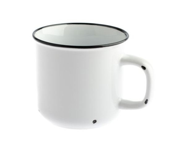 Porcelánový hrnek, bílý, 440ml