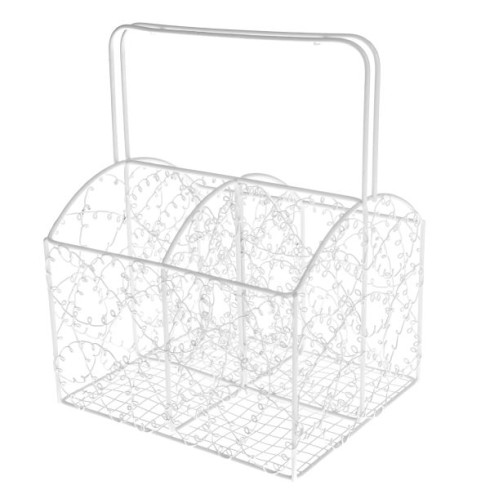 Kovový příborník, bílý