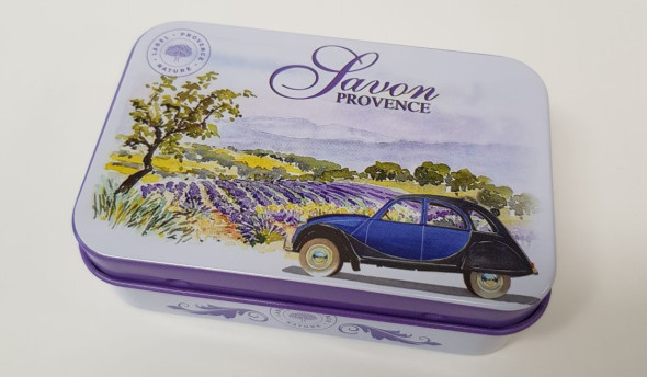 Mýdlo BIO levandule - auto, 125g, kov. krabička