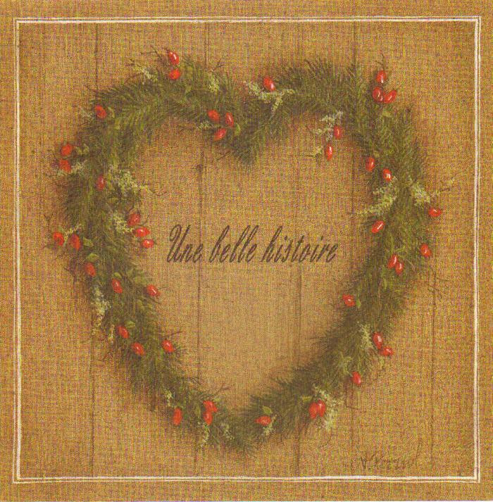 Obrázek 30x30, srdce šípek, rám bílý s patinou